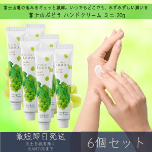 【富士山ぶどう】 ハンドクリーム ミニ 20g 6個セット │ デイリーアロマジャパン デイリーアロマ ギフト プレゼント 日本製 富士山 ぶどう 葡萄 保湿 乾燥対策 ハンドケア 手荒れ対策 マスカ