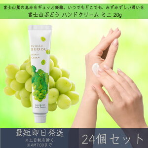 【富士山ぶどう】 ハンドクリーム ミニ 20g 24個セット │ デイリーアロマジャパン デイリーアロマ ギフト プレゼント 日本製 富士山 ぶどう 葡萄 保湿 乾燥対策 ハンドケア 手荒れ対策 マス