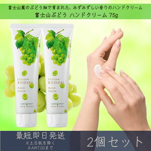 【富士山ぶどう】 ハンドクリーム 75g 2個セット │ デイリーアロマジャパン デイリーアロマ ギフト プレゼント 日本製 富士山 ぶどう 葡萄 保湿 乾燥対策 ハンドケア 手荒れ対策 マスカット