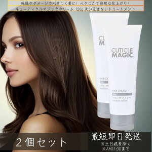 ピュアマリアコスメティック キューティクルマジック ヘアクリーム 120g ×2個セット │ 広がり 切れ毛 紫外線対策 美容室専売 ヘアトリートメント 洗い流さないトリートメント しっとり