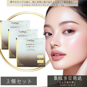 excel エクセル ラスタリングシアーパウダー 10g ×3個セット │ベースメイク パサつき にくい パウダー ナチュラル マット ファンデーション 化粧下地 フェイスパウダー ルースパウダー