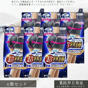ユニ・チャーム ソフィ 超熟睡 密着フィットショーツ Lサイズ ブルーグレー ×6個セット │ unicharm 生理用ショーツ ナイトショーツ 生理用品 サニタリーショーツ ナプキン一体型 モレ安心