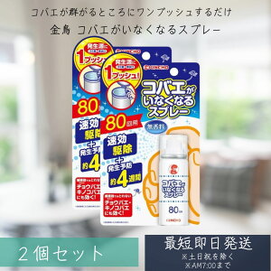 大日本除虫菊 KINCHO 金鳥 コバエがいなくなるスプレー 80回用 2個セット (駆除・発生予防) 20ml ハエとり ハエ取り コバエ取り 退治 対策 コバエホイホイ ハエホイホイ