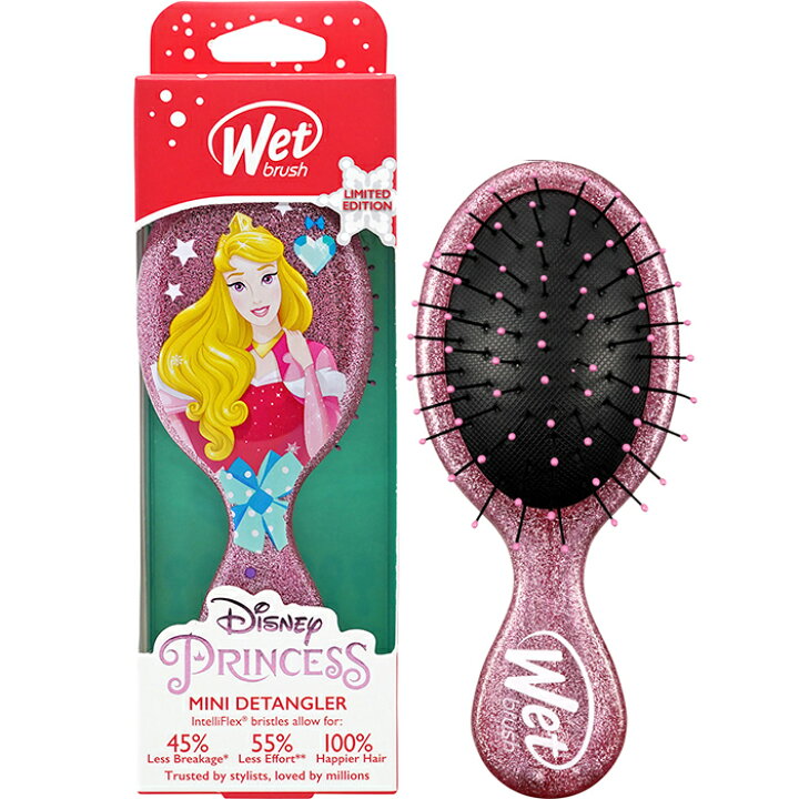 楽天市場 ウェットブラシ ミニディタングラー グリッターボール ディズニー プリンセス シリーズ ヘアブラシ レディース くし ヘアーブラシ 櫛 白雪姫 シンデレラ ジャスミン ベル オーロラ姫 アリエル ラプンツェル スタイリング キッズ 子供 グッズ ネイチャーラボ