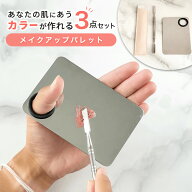 リキッドファンデーション用 メイクアップパレット 3点セット ( パレット スパチュラ ケース ) メイクパ…