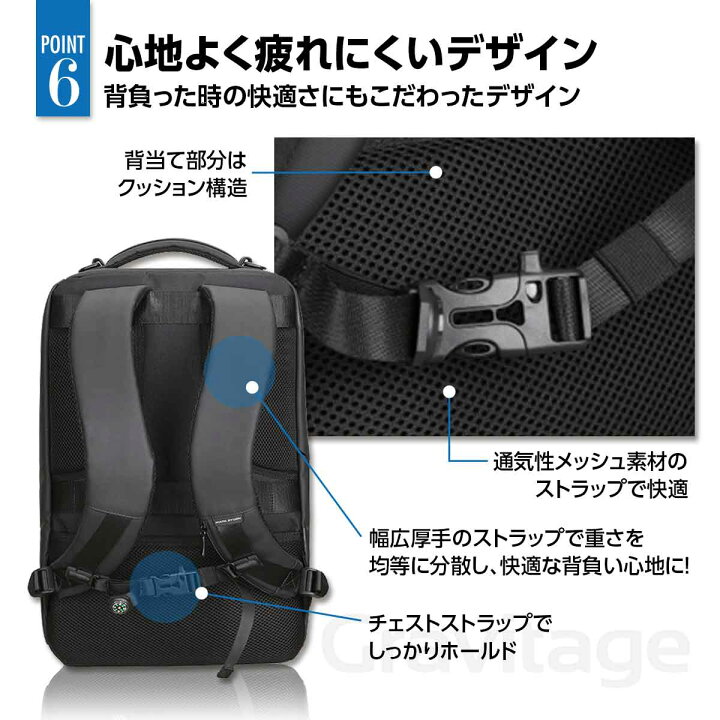 楽天市場 高評価 返品無料 ビジネスリュック 大容量 30l メンズリュック メンズ スタイリッシュ 防水 ビジネスバック パソコン Pc収納 出張 メンズバック バックパック 撥水 Ykk ジッパー 多機能 ポケット リュック 通勤 通学 カバン 自転車 Usb 送料無料 グラビテージ