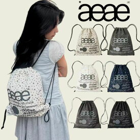 【SALE 40%OFF手取り価格4911円】配送無料 [AEAE] WEB LOGO DOT/CHECK/SOLID/FLOWER/STELLA GYM SACK エーイーエーイー 巾着 カバン バッグ リュック リュックサック ナイロン レディース メンズ 韓国 ジム スポーツ 人気 軽い 水玉 ドット チェック かわいい おしゃれ 韓国