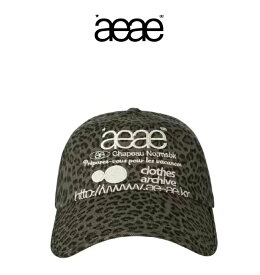 【SALE 40%OFF手取り価格4428円】★配送無料★ aeae WEB LOGO LEOPARD CAP AE44FUCA008 レオパード柄 深めフィットで小顔見え 調節ベルトで快適 軽量で通気性良好 立体刺繍ロゴ カーブドバイザー ユニセックス コーデに映えるデイリー帽子