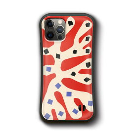 iPhone12ケース iPhone15 iPhone14 iPhone7 iPhoneSE3 第三世代 アンリ マティス 赤の背景に白の海藻 ケース 絵画 スマホカバー 耐衝撃 保護 携帯カバー あいふぉん あいほん