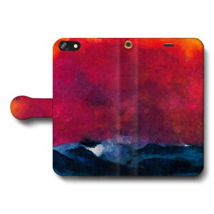 �X�}�z�P�[�X�蒠�^ �S�@��Ή� �G�~�[�� �m���f sea with red sky iPhone12Pro iPhone16Pro iPhone8 iPhone7 iPhoneSE��O���� Galaxy Xperia ���� �G�� iPhone13