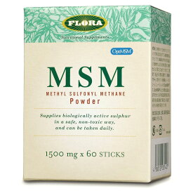 賞味期限2025年12月分　MSMパウダー 1500mg×60包 FLORA msmサプリメント フローラハウス 正規輸入 florahealth optimsm アウトレット OUTLET