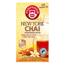ポンパドール ニューヨークチャイルイボスティー 20ティーバッグ POMPADOUR 定形外郵便なら 送料1個390円、2個450円可　ぽかぽか温まる　caffeine-free ノンカフェイン カフェインフリー デカフェ　はちみつ　ビッツ入り