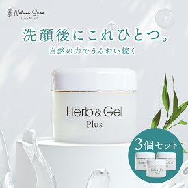 ※20％OFF スーパーSALE限定※【公式】【3点セット】ハーブ＆ゲル プラス 120g オールインワンゲル 天然ハーブ 乾燥肌対策 乾燥肌保湿 ヒアルロン酸 バラ胎座培養液 ツバキ種子エキス アロエベラ葉エキス ビフィズス菌 グリチルリチン酸 界面活性剤フリー ナチュラルウェーブ