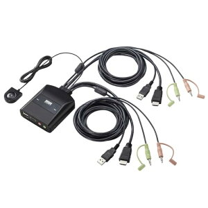 �T�����T�v���C HDMI KVM �ؑ֊� 2��p 4K@60Hz �茳�X�C�b�` �P�[�u����̌^ �G�~�����[�V�����񓋍� Windows/Mac/