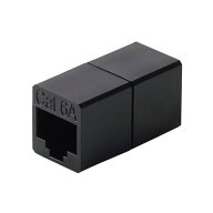 エレコム RJ45 中継コネクタ Cat6A LANケーブル 延長 アダプタ UTP仕様 ブラック LD-RJ45U6ABK