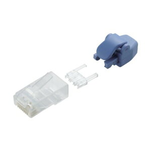 �G���R�� RJ45�R�l�N�^ Cat6�Ή� �P������������ �ߐ܂�h�~�R�l�N�^+�v���e�N�^�t 10���� LD-6RJ45T10/TP