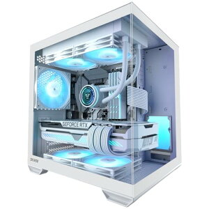Okinos MATX PC Case Top 240mm Radiator Support 5 PCIe Slots for Max GPU