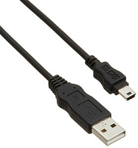 �G���R�� USB�P�[�u�� �yminiB�z USB2.0 (USB A �I�X to miniB �I�X) RoHS�w�ߏ��� 2m �u���b�N USB-