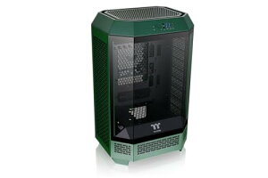 Thermaltake The Tower 300 Racing Green 3�ʋ����K���X�p�l���̗p ���p���X�^�C�� �}�C�N���^���[ Micr