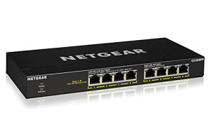 NETGEAR ���^�R���p�N�g�A���}�l�[�W�X�C�b�`���O�n�u GS308PP �M�K�r�b�g 8�|�[�g (PoE+ 8�|�[�g 83W) �É��t�@����