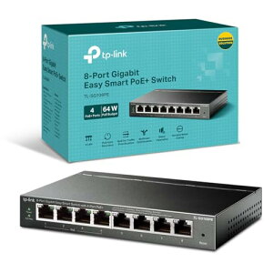 TP-Link �X�C�b�`���O�n�u PoE �M�K8�|�[�g PoE �I�[�gMDI/MDI-X 5�N�ۏ� TL-SG108PE