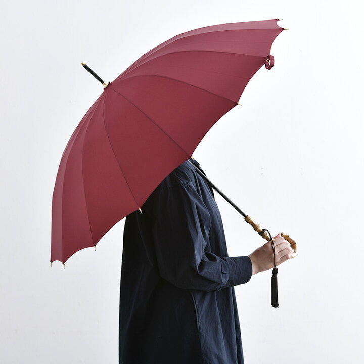 楽天市場】前原光榮商店 婦人長傘 NEWトラッド16カーボン 傘 雨傘 
