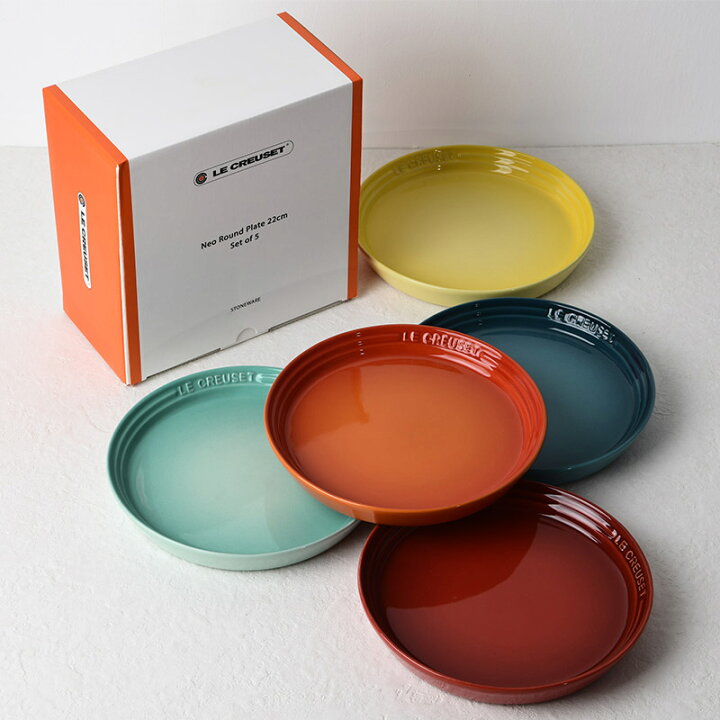 楽天市場】Le Creuset ル・クルーゼ ネオラウンドプレート 22cm 5枚 