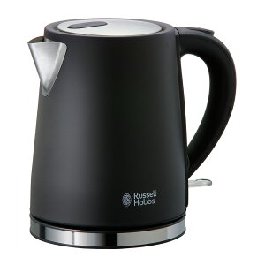 Russell Hobbs ラッセルホブス ベーシックケトル 1.0L 電気ケトル おしゃれ ステンレス 湯沸かしポット 湯沸かしケトル 湯沸かし器 シンプル ワンタッチ 空焚き防止 オートオフ機能 デザイン家電