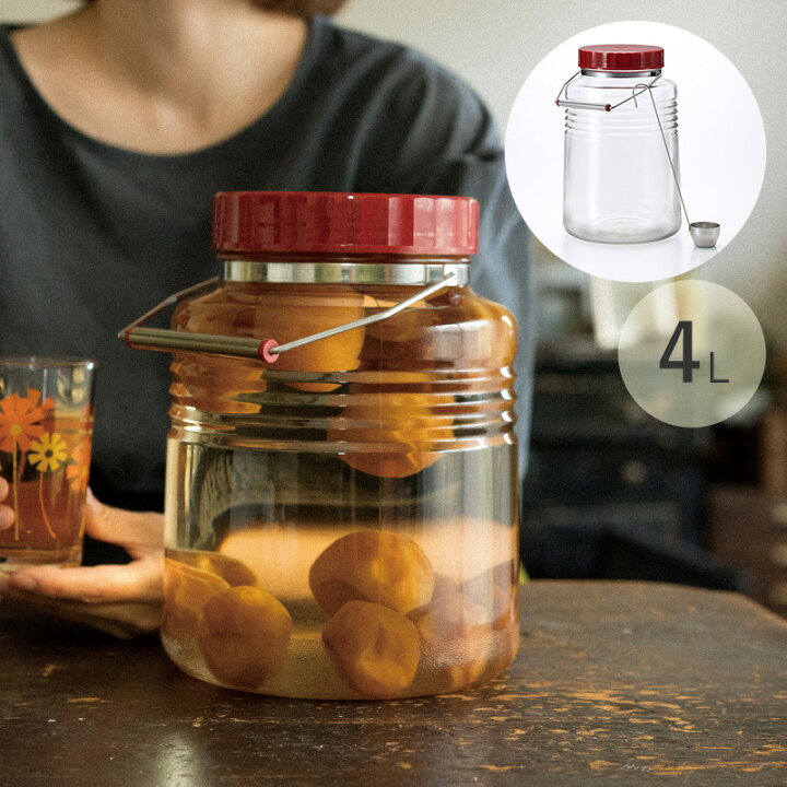 楽天市場 Aderia アデリア 復刻梅びん 4l ガラス瓶 梅酒 梅シロップ おしゃれ 日本製 蓋付 4l レトロ 保存瓶 保存ビン 果実酒 Natu Robe