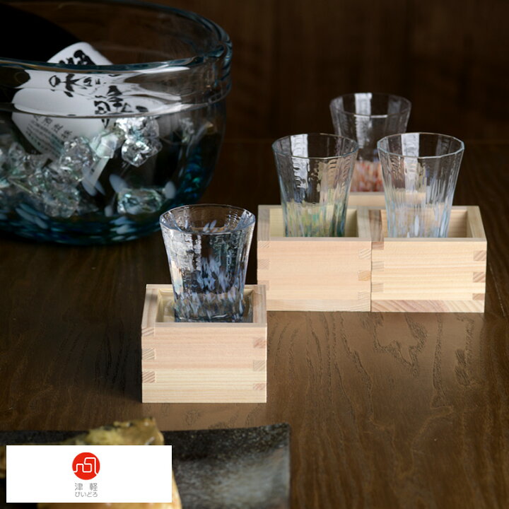 楽天市場 ギフト プレゼント 津軽びいどろ 枡酒杯 日本酒グラスと枡のセット 花めぐり マス 日本酒 コップ ガラス おしゃれ かわいい 和風 きれい 日本製 プレゼント ギフト 贈り物 お酒好き 日本酒女子 父の日 お父さん 酒器 Natu Robe