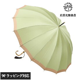 前原光榮商店 レディース 長傘 カーボンボーダー 55cm 16本骨 傘 雨傘 女性 大人 日本製 おしゃれ 高級 婦人傘 ギフト プレゼント 贈り物 誕生日 母の日