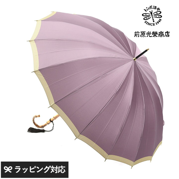 楽天市場】前原光榮商店 レディース 長傘 カーボンボーダー 55cm 16本 