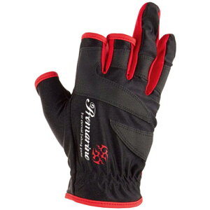 プロマリン(PRO MARINE) ストレッチグ ローブEX(3本指出) ブラックレッド WPC018-RD