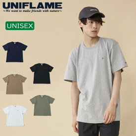 ユニフレーム(UNIFLAME) 【ユニフレーム×ナチュラム】7.1オンス へヴィーウェイト Tシャツ S グレー URNT-5