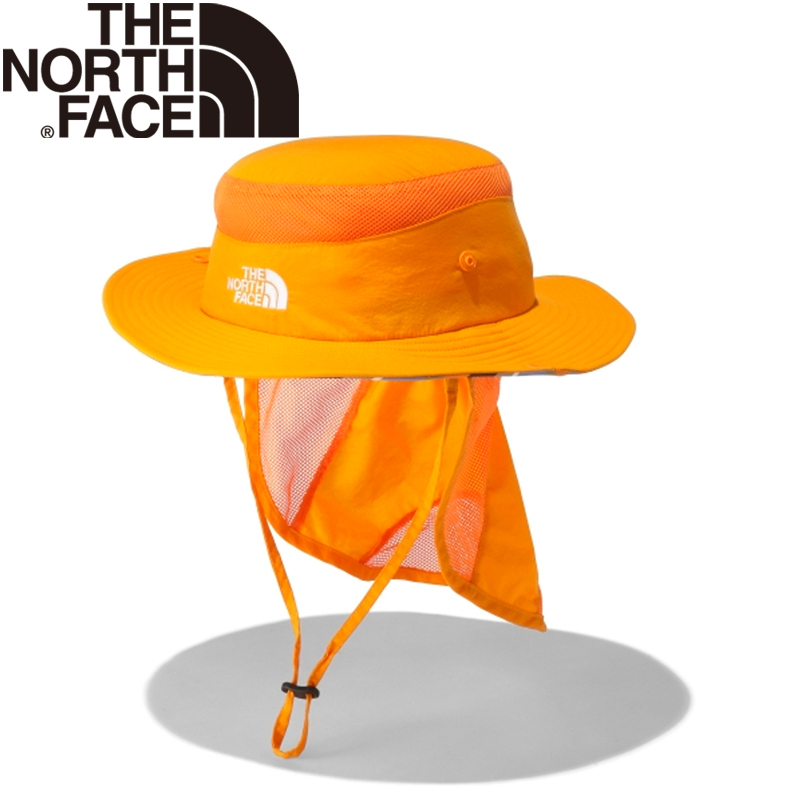 THE NORTH FACE(ザ・ノースフェイス) NOVELTY SUNSHIELD HAT(ノベルティ サンシールド ハット)キッズ KM ノックアウトオレンジ(KO) NNJ02008 キッズ・ジュニア用ウェア