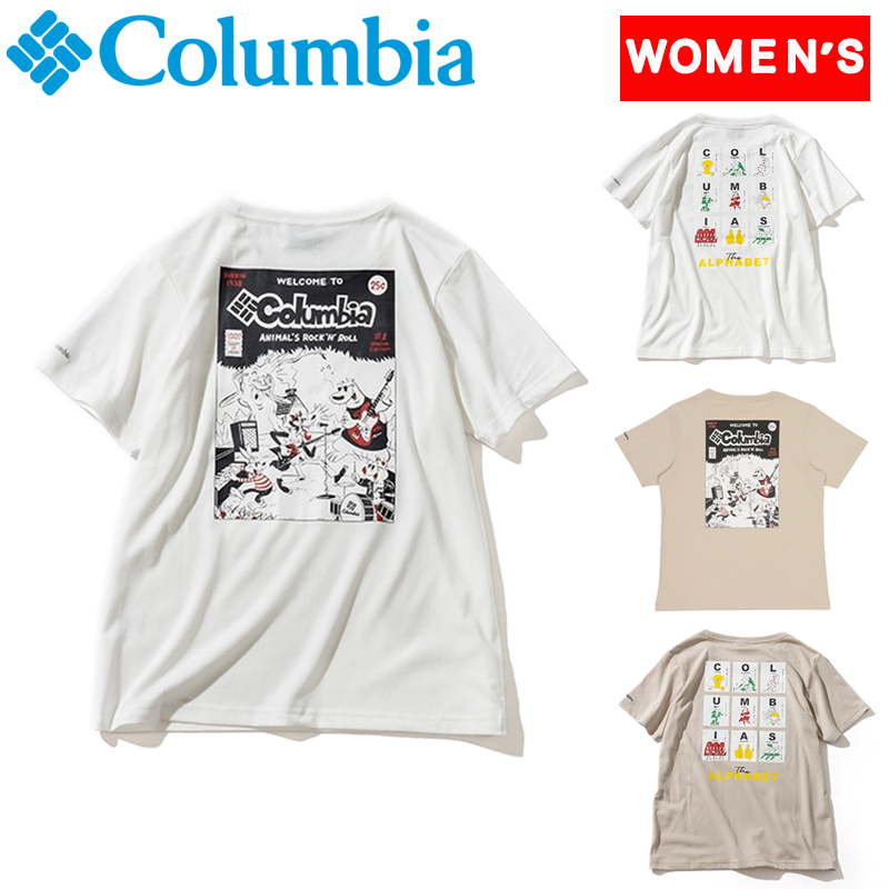 -トップス レディース - Columbia 魅力的な コロンビア スウィンアベニュー 最大62％オフ ウィメンズ 217 Tシャツ Clay×Animal ショートスリーブ Light PL0168 L