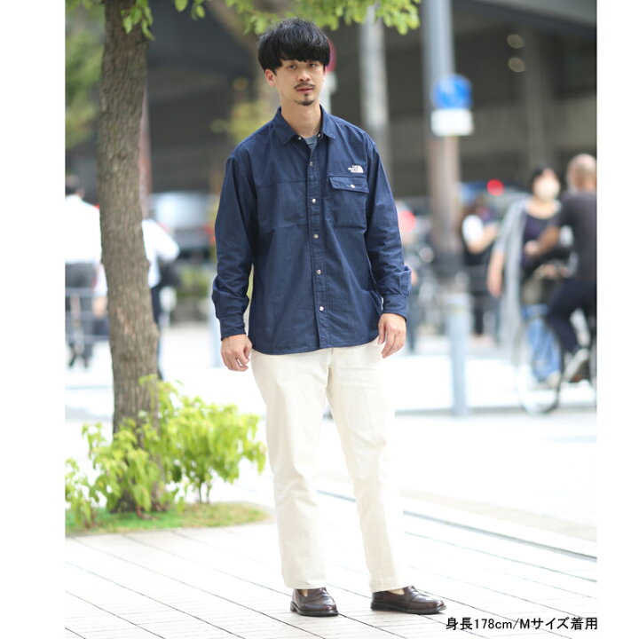 楽天市場 The North Face ザ ノース フェイス ロングスリーブ ナイロン デニム ヌプシ シャツ メンズ M ナイロンインディゴデニム Id Nr ナチュラム アパレル専門店