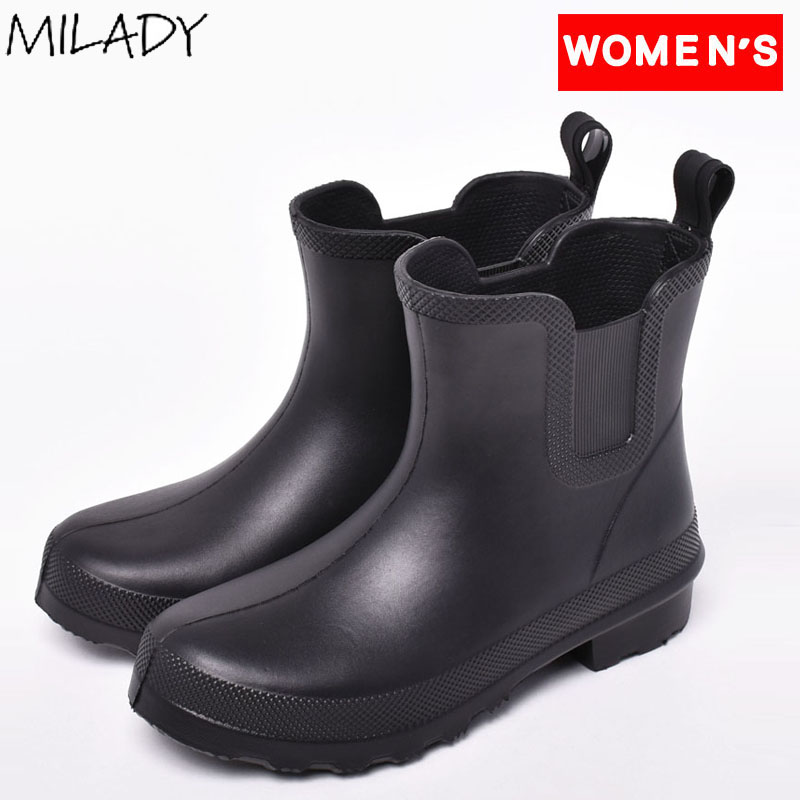-アウトドアブーツ 70％OFFアウトレット 長靴 レディース - Milady ミレディー BLACK L 12147360 ML736 超軽量レインシューズ 人気上昇中