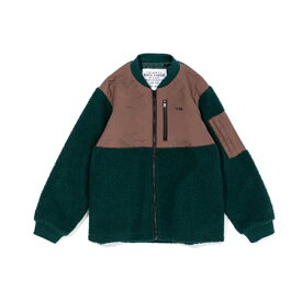 POLeR(ポーラー) SWITCHING BOA JACKET(スウィッチング ボア ジャケット) M GREEN×BROWN 223MCV0013-GRN