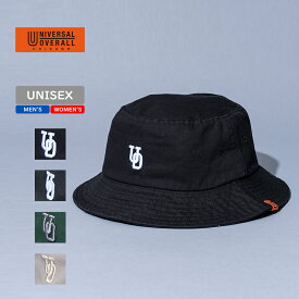 ユニバーサルオーバーオール(UNIVERSAL OVERALL) UO ロゴ刺繍ツイルハット フリー BLK 23S9-UOD203SZ