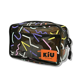 キウ(KiU) PVC POUCH Large フリー ジオメトリックブラック K339-205