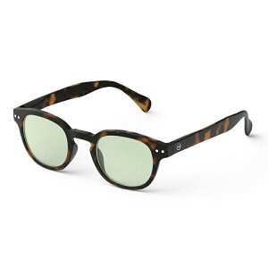 IZIPIZI (�C�W�s�W) SUN LIGHT COLOR #C / �T���O���X ONE SIZE TORTOISE(L.GREEN LENSES) IZ-307