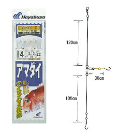 ハヤブサ(Hayabusa) アマダイ ナイロン仕様 2本鈎 2セット 4号-3 SE680