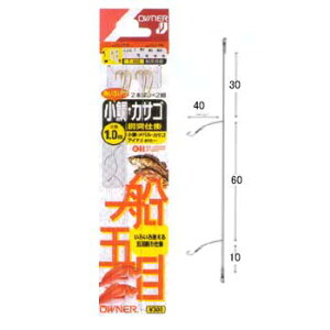 オーナー針 小鯛・カサゴ胴付仕掛(2本針×2組) 鈎12/ハリス3 金 T-955