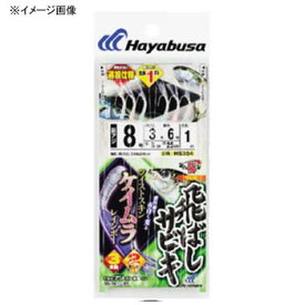 ハヤブサ(Hayabusa) ひとっ飛び 飛ばしサビキ ツイストケイムラレインボー 鈎7号/ハリス2号 白 HS354