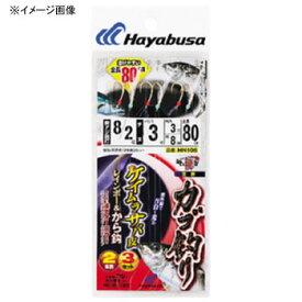 ハヤブサ(Hayabusa) ケイムラサバ皮レインボー&から鈎80cm2本鈎 鈎7/ハリス2 金 HN105