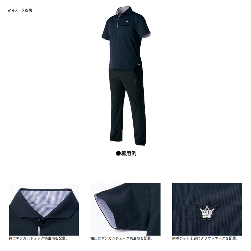 SALE／61%OFF】がまかつ(Gamakatsu) ポロシャツ(クラウンエディション) GM-3635 ブラック 3L 53635-15-0  ウェア