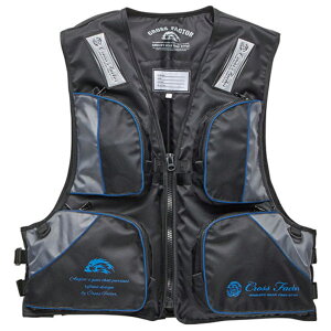 クロスファクター(CROSS FACTOR) フローティングベスト大人用 RX フリー ブラックブルー WFA704-BKBL