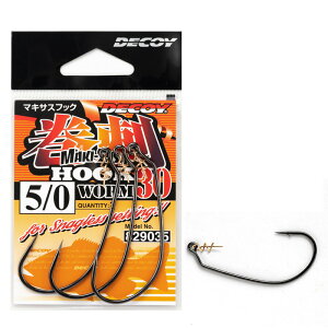 �J�c�C�`(KATSUICHI) DECOY WORM30 �}�L�T�X�t�b�N #2/0 NS BLACK