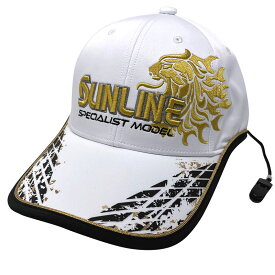 サンライン(SUNLINE) ツアーキャップX フリー ホワイト×ゴールド CP-3405